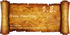 Vass Emerita névjegykártya